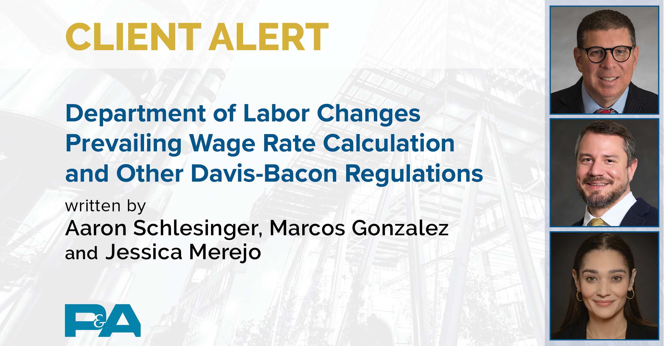 Department of Labor Changes Prevailing Wage Rate Calculation & Other